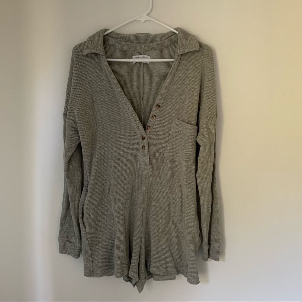 Urban Outfitters gray waffle romper